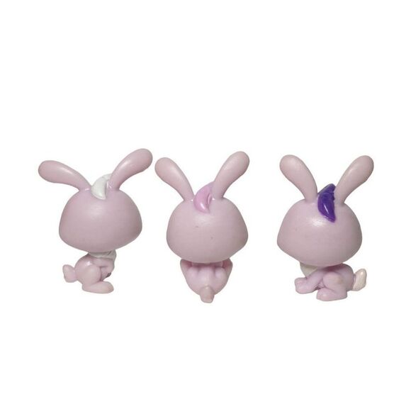 Littlest Pet Shop LPS Surprise Bunny Rabbit Family Roy 3 Mini Figures Toy Playse - Picture 2 of 4